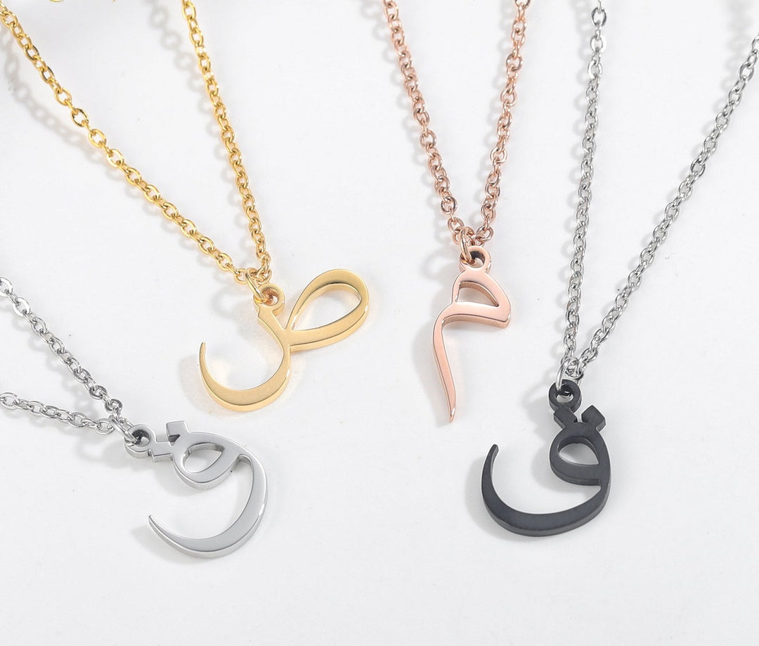 Arabic Initial Letter Necklace - ClickNShopGoods