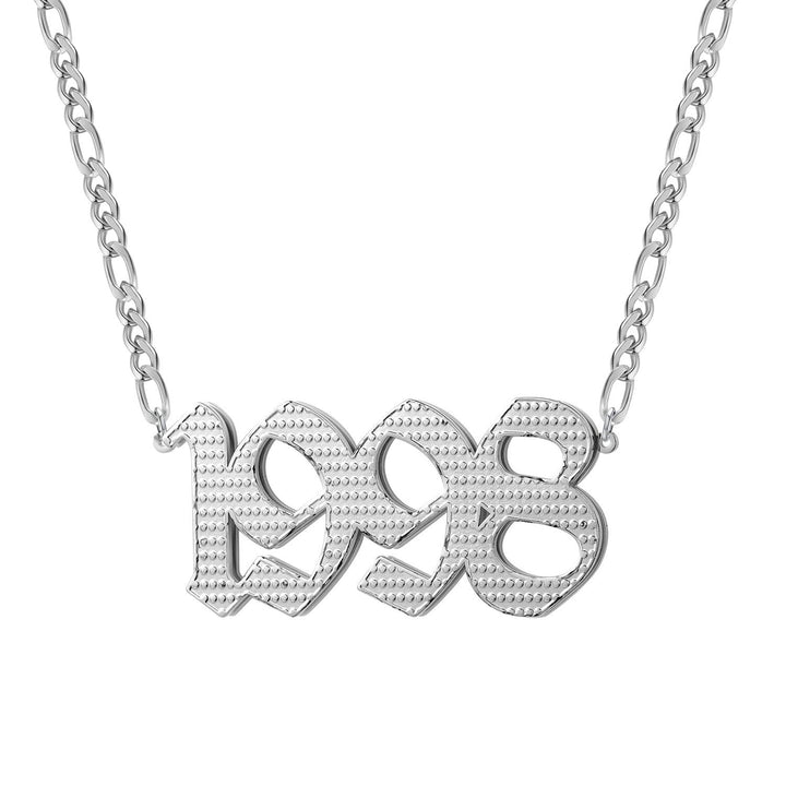 Double Plated Year Name Necklace - ClickNShopGoods