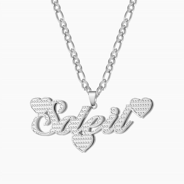 Double Plated Triple Heart Name Necklace - ClickNShopGoods