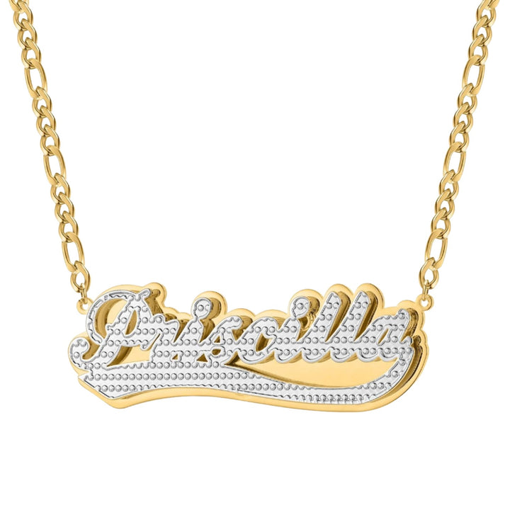 Double Plated Swiped Name Necklace - ClickNShopGoods