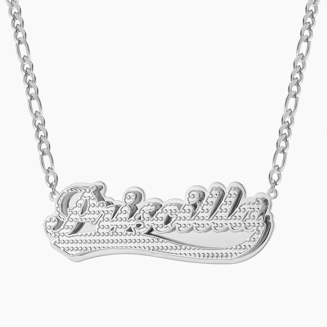 Double Plated Swiped Name Necklace - ClickNShopGoods