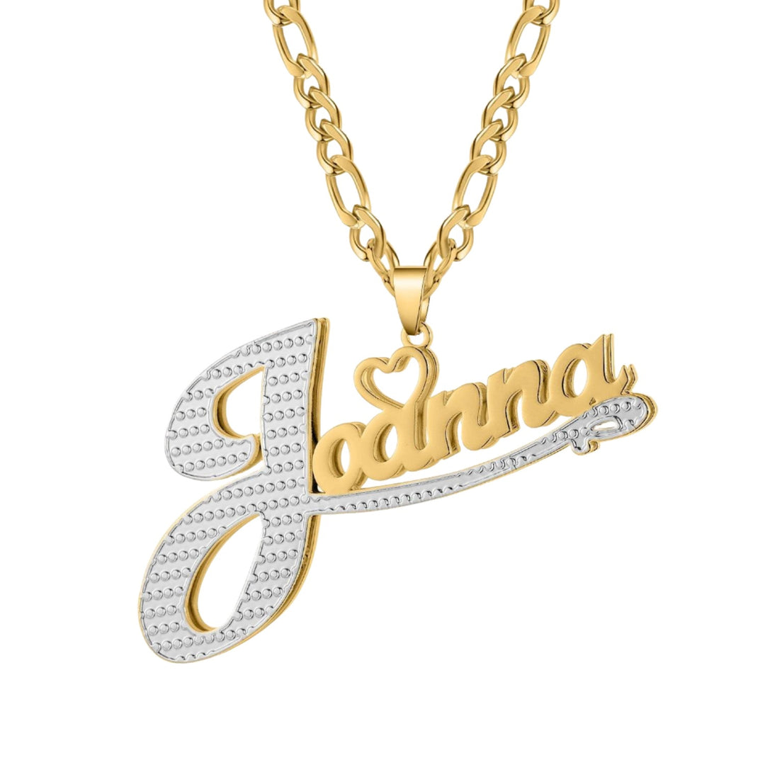 Double Plated Two Tone Name Necklace - ClickNShopGoods