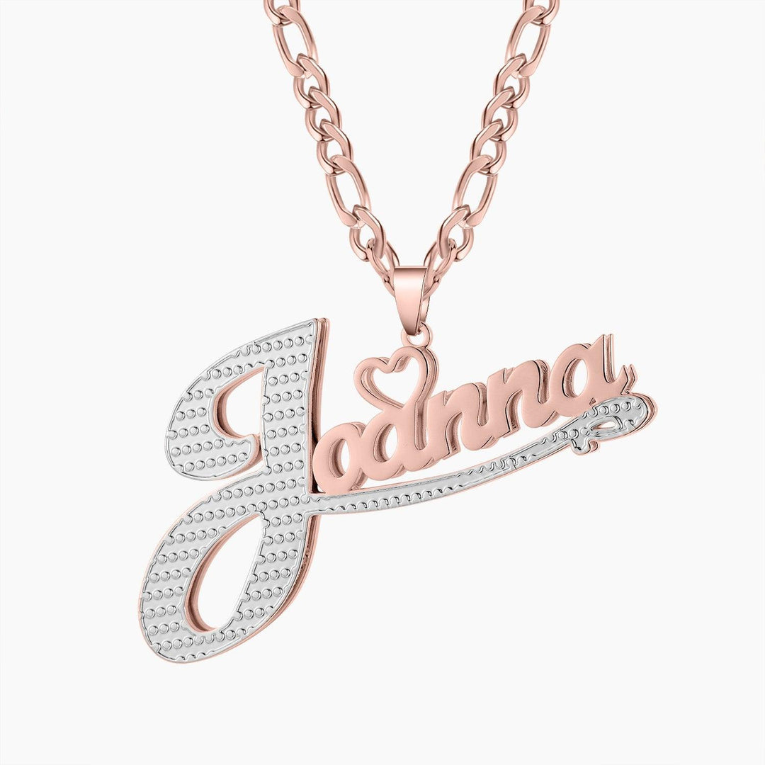 Double Plated Two Tone Name Necklace - ClickNShopGoods