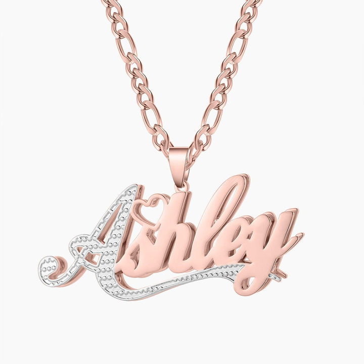 Double Plated Two Tone Name Necklace - ClickNShopGoods