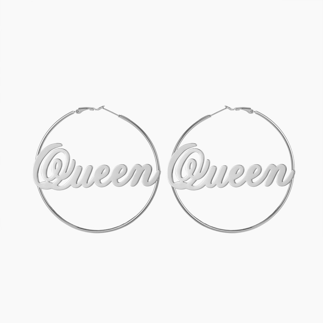 Custom Name Hoop Earrings - ClickNShopGoods