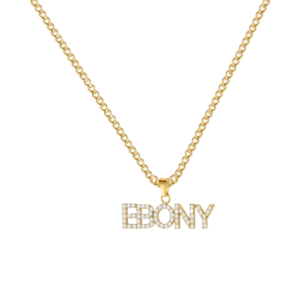 Iced CZ Name Necklace - ClickNShopGoods