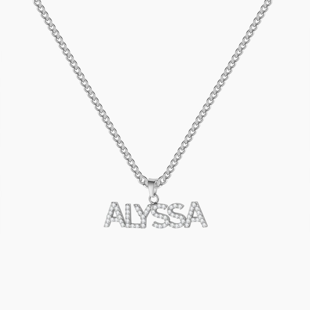 Iced CZ Name Necklace - ClickNShopGoods