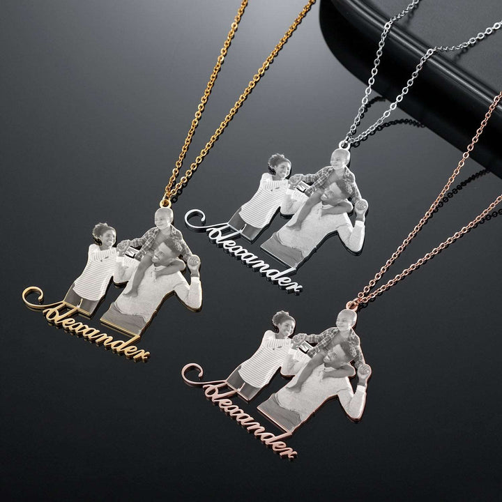 Custom Photo Name Necklace - ClickNShopGoods