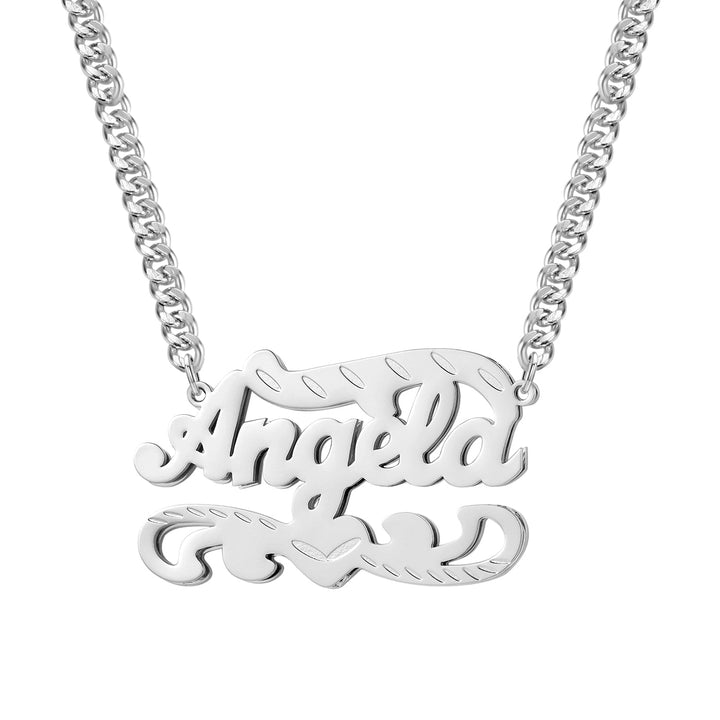 Double Plated Heart Name Necklace - ClickNShopGoods