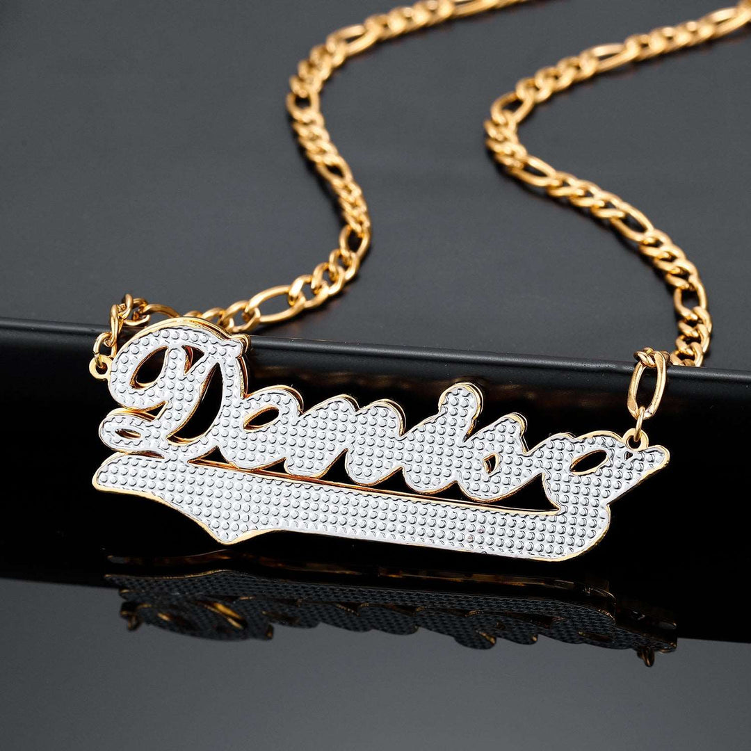 Double Plated Name Necklace - ClickNShopGoods