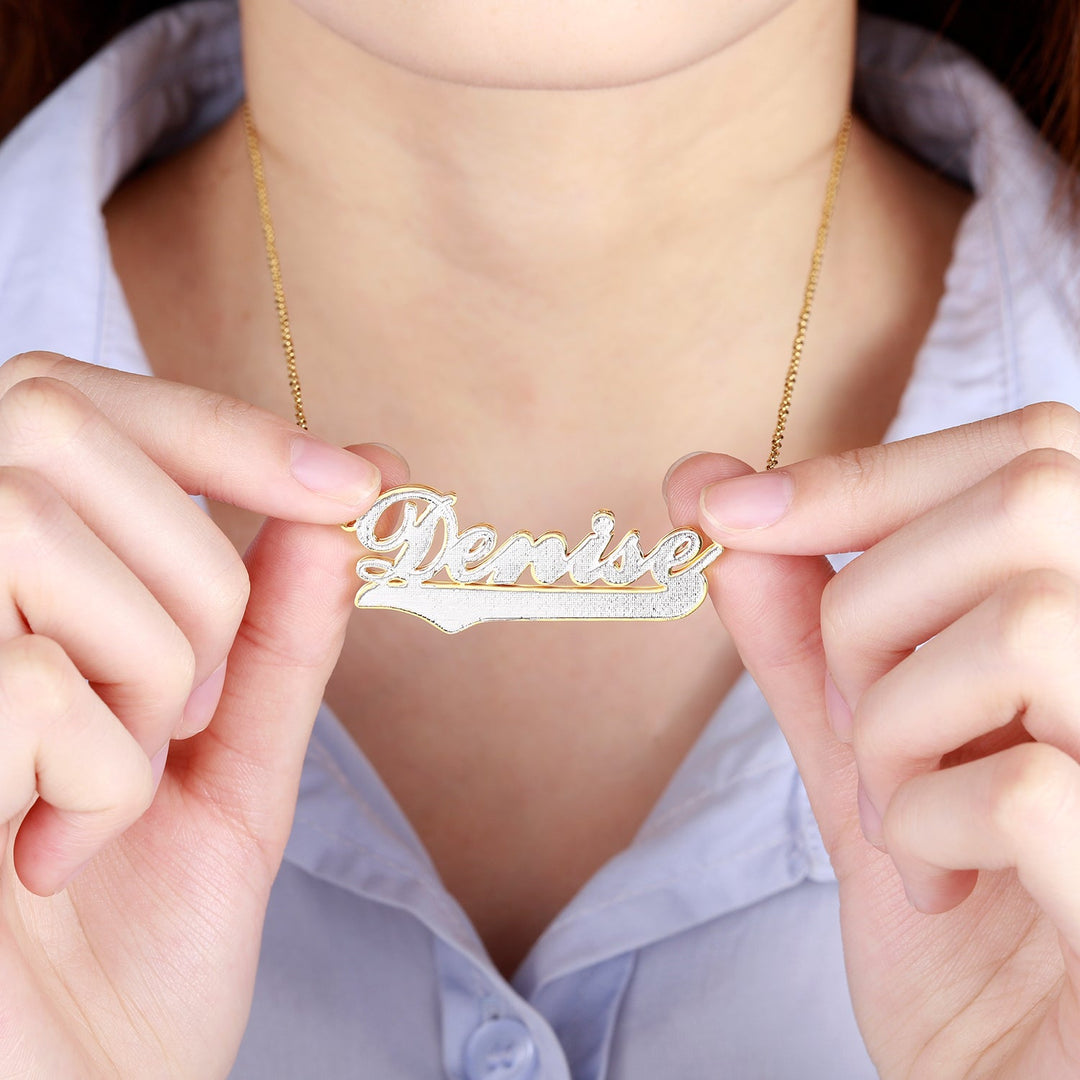 Double Plated Name Necklace - ClickNShopGoods