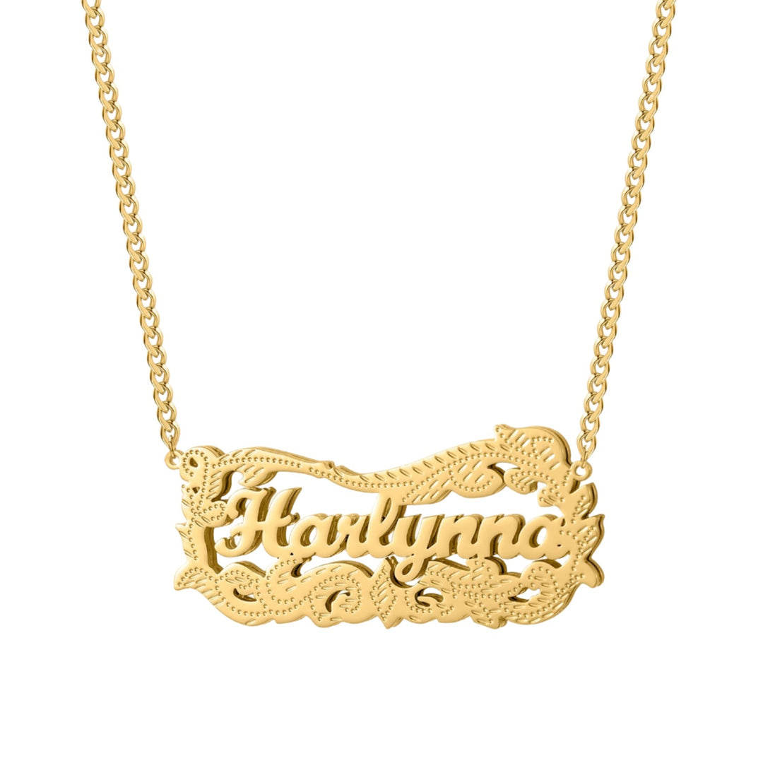 Wreath 3D Name Necklace - ClickNShopGoods