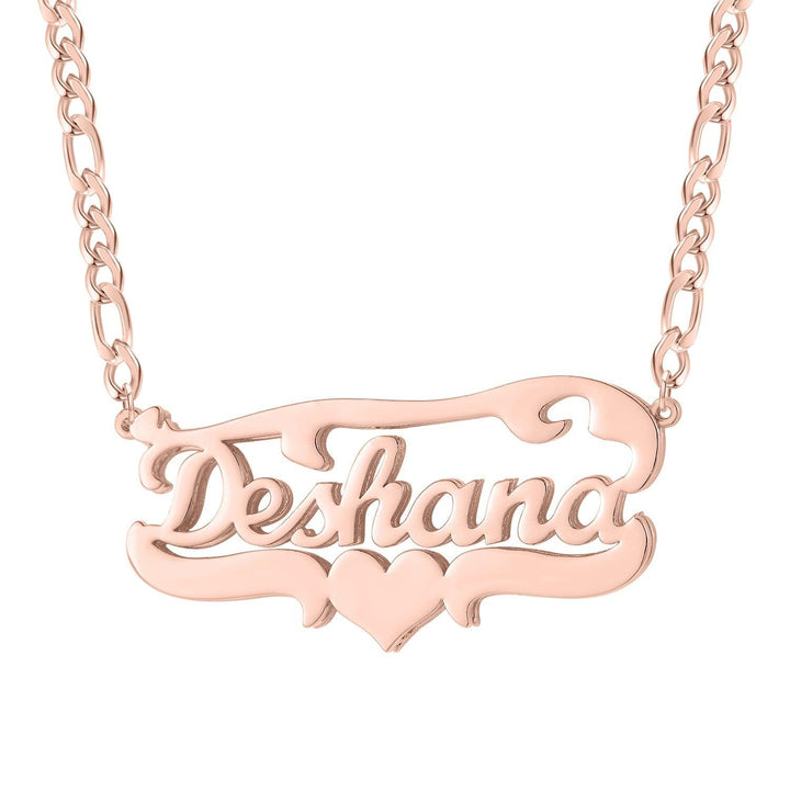 Double Plated Gothic Name Necklace - ClickNShopGoods