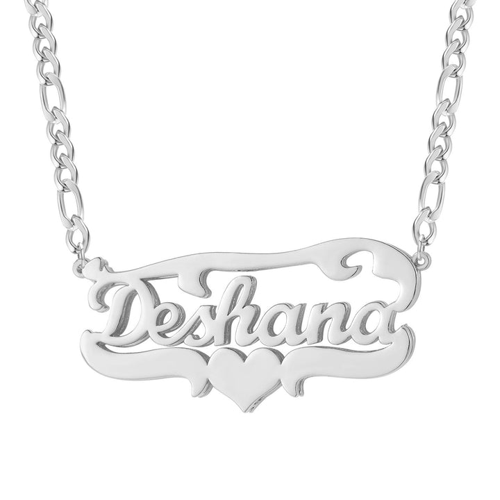 Double Plated Gothic Name Necklace - ClickNShopGoods