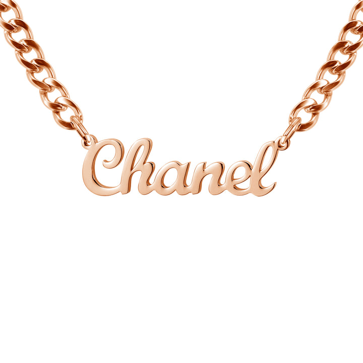 Personalized Name Necklace w/ Cuban Chain - ClickNShopGoods