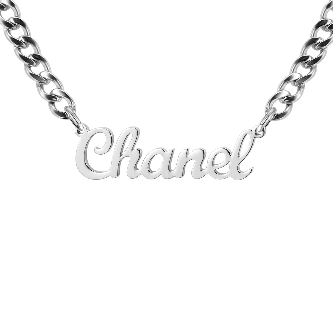 Personalized Name Necklace w/ Cuban Chain - ClickNShopGoods