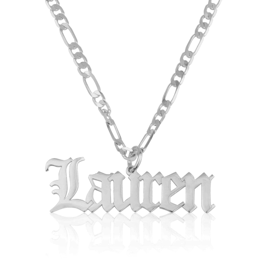 Custom Old English Name Necklace - ClickNShopGoods