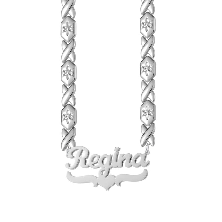 XOXO Double Plated Heart Name Necklace - ClickNShopGoods