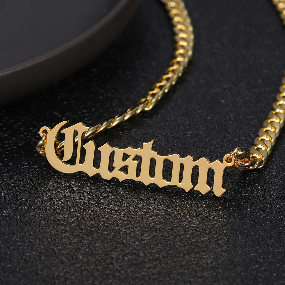 Name Necklace Curb Chain - ClickNShopGoods