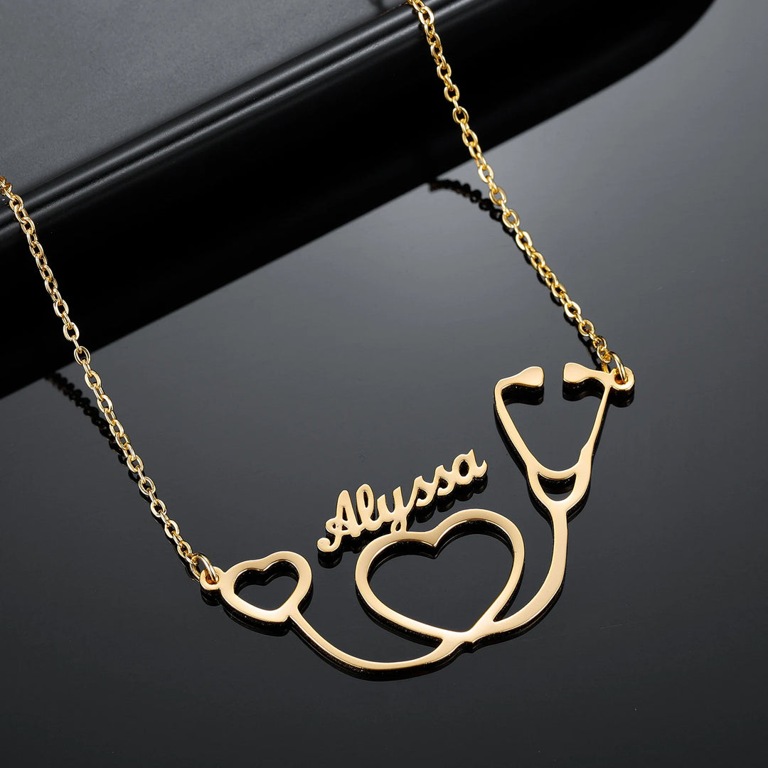 Personalized Stethoscope Name Necklace - ClickNShopGoods