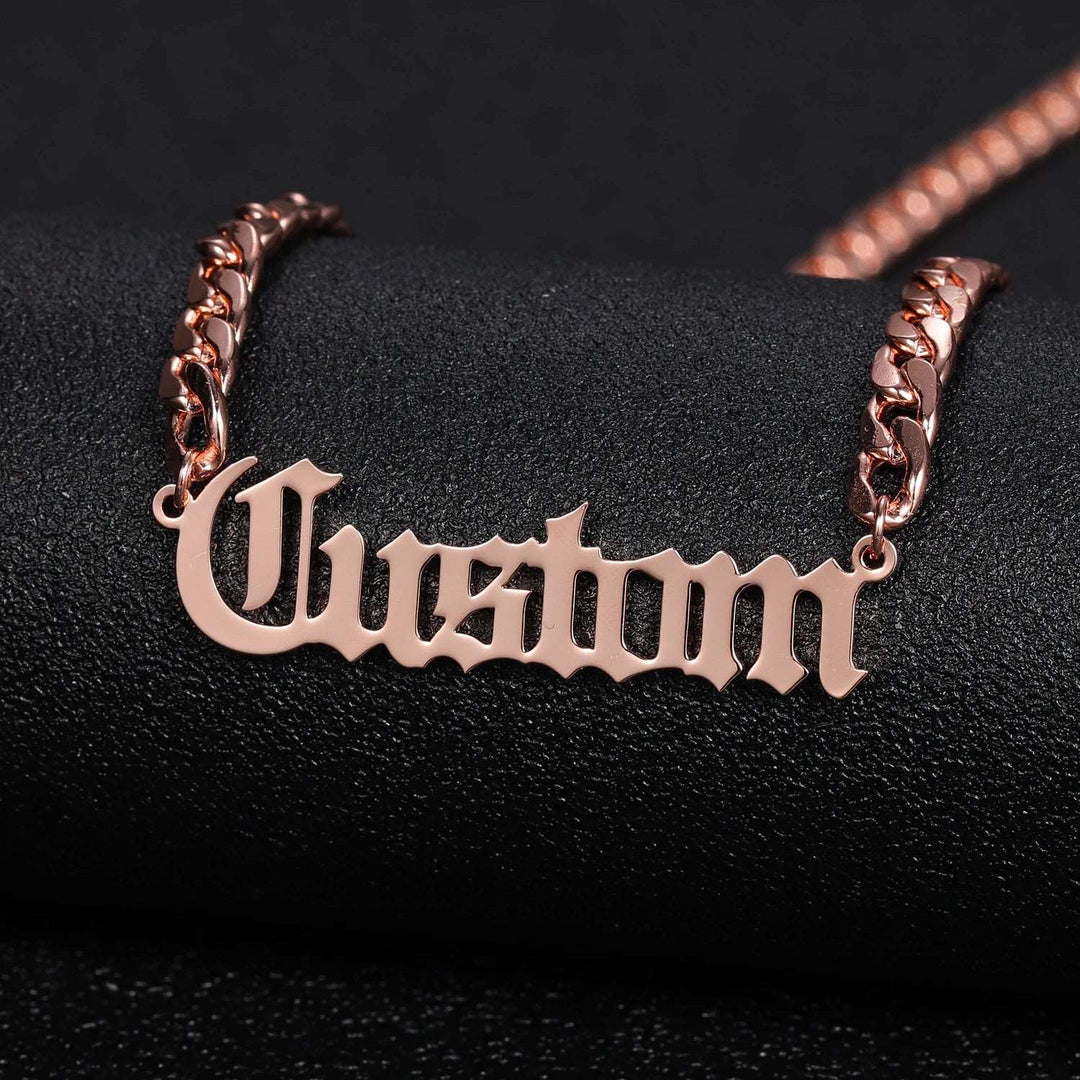 Name Necklace Curb Chain - ClickNShopGoods