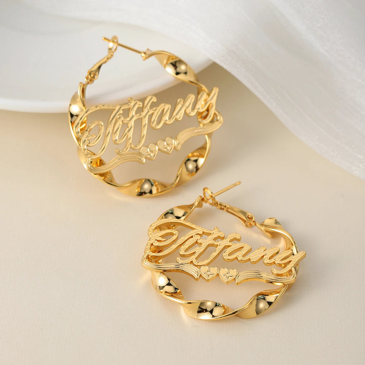 Hiphop Twist Hoop Earrings - ClickNShopGoods