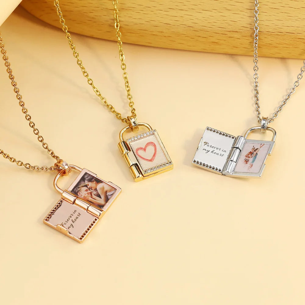 Custom Photo Envelope Necklace - ClickNShopGoods