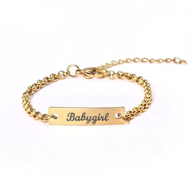 Custom Baby Name Bracelet - ClickNShopGoods