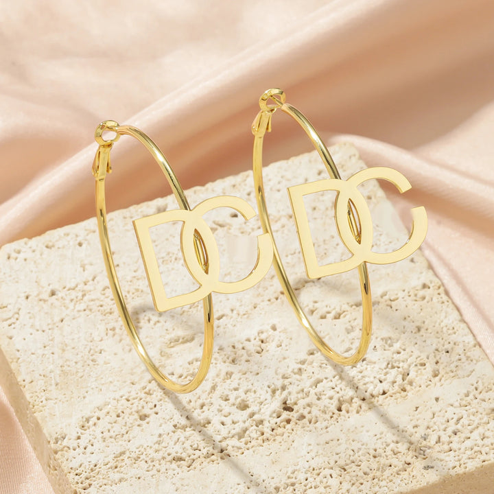 Custom Letters Welded Earrings - ClickNShopGoods