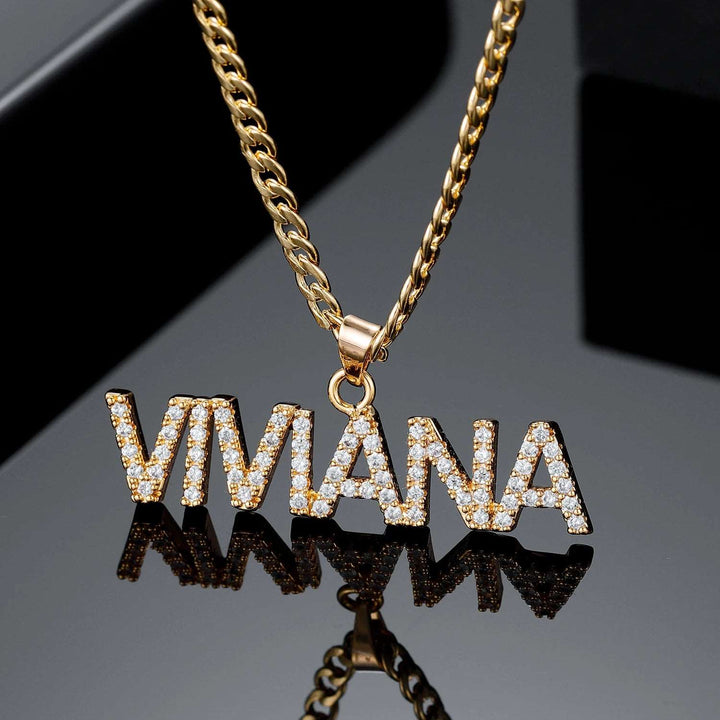 Iced CZ Name Necklace - ClickNShopGoods