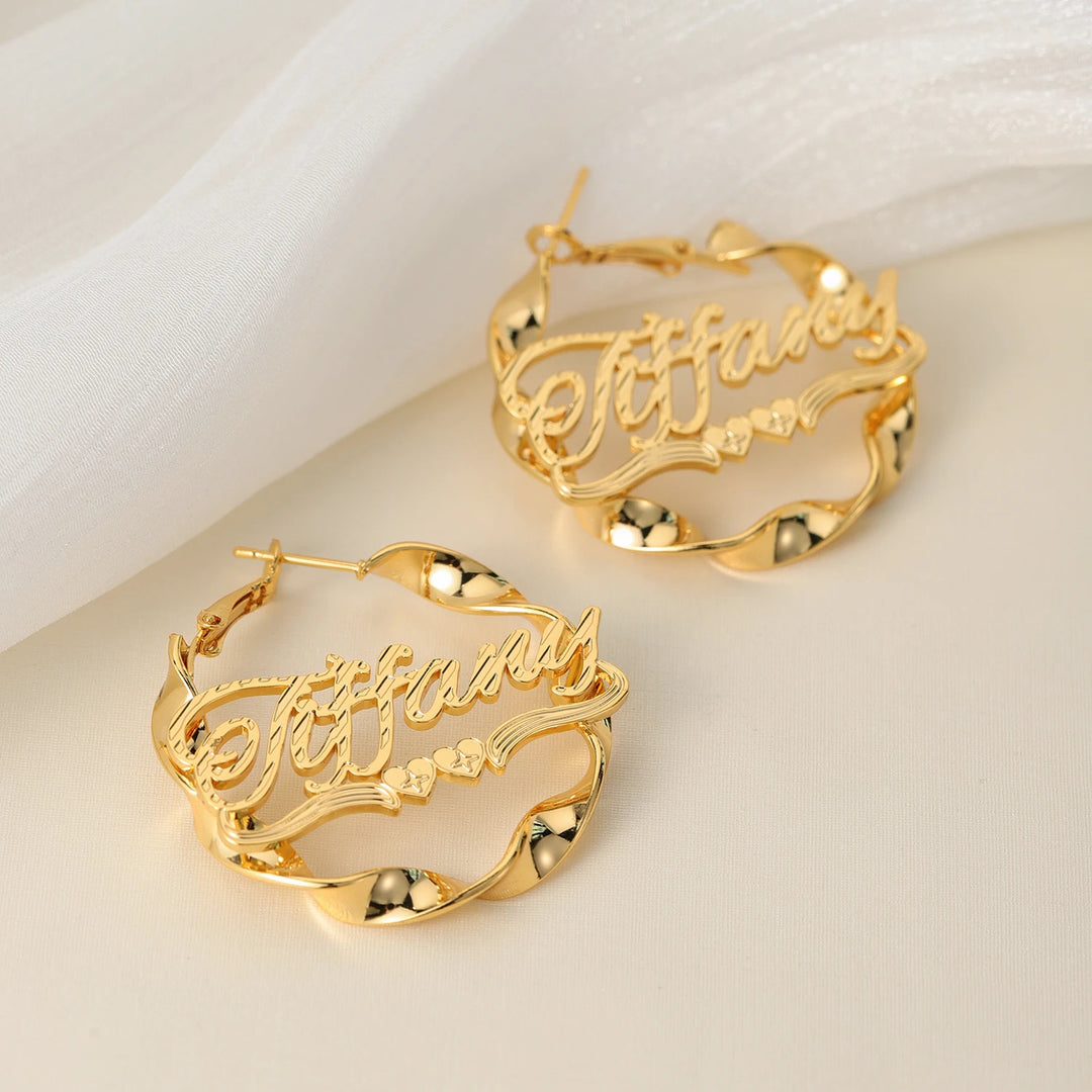 Hiphop Twist Hoop Earrings - ClickNShopGoods