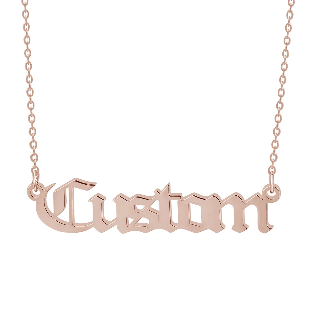 Old English Nameplate Necklace - ClickNShopGoods