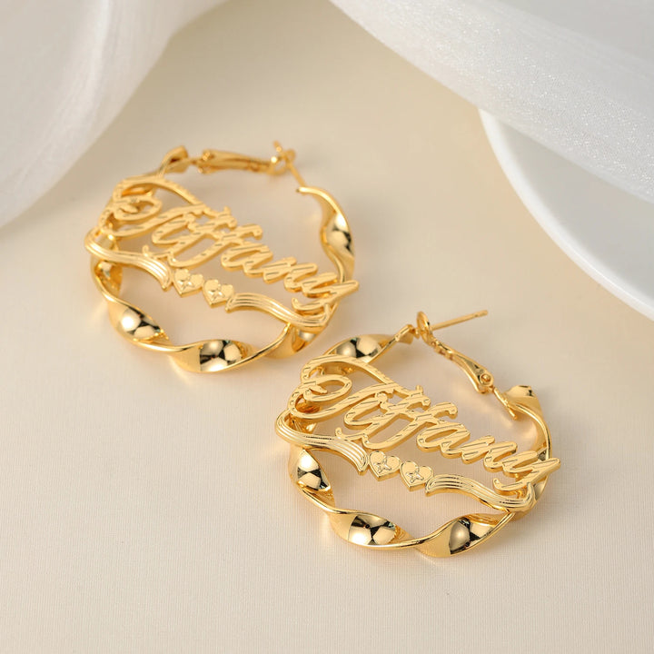 Hiphop Twist Hoop Earrings - ClickNShopGoods