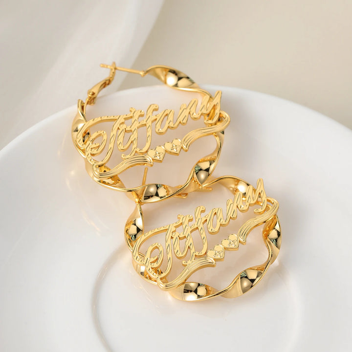 Hiphop Twist Hoop Earrings - ClickNShopGoods