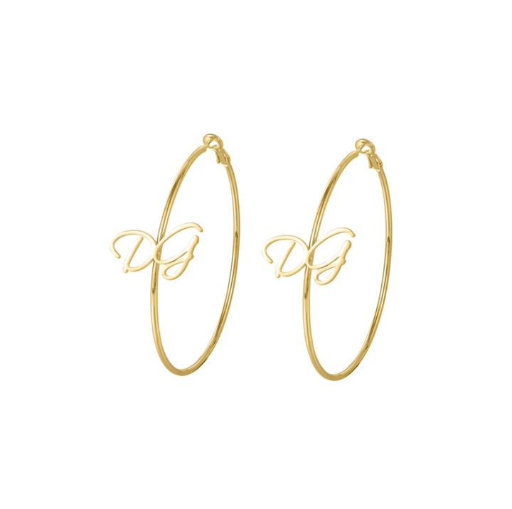 Personalized Letter Hoop Earrings - ClickNShopGoods