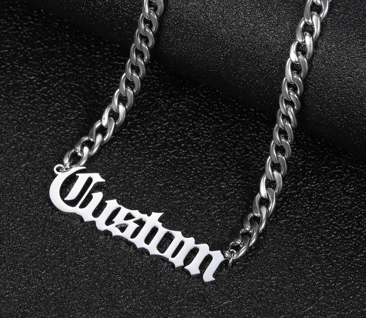 Name Necklace Curb Chain - ClickNShopGoods