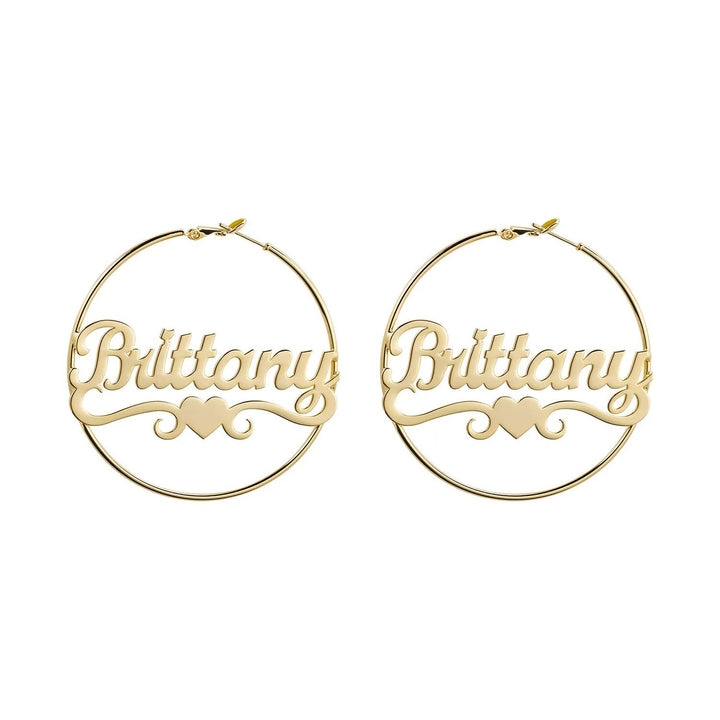 Custom Name Circle Earring - ClickNShopGoods