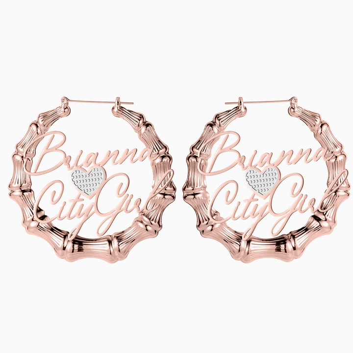 Heart Custom Cursive Earrings - ClickNShopGoods