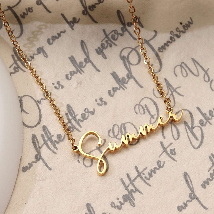 Cursive Handwriting Name Necklace