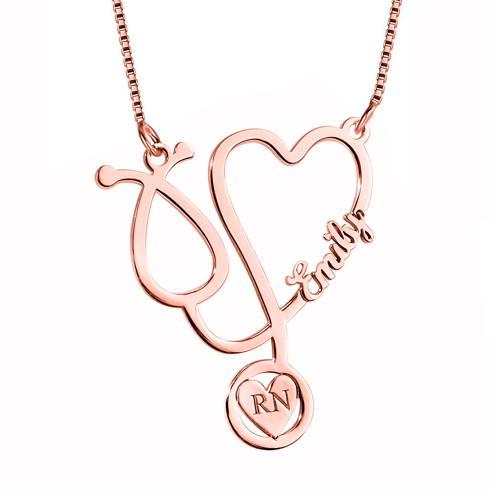 Stethoscope Name Necklace - ClickNShopGoods