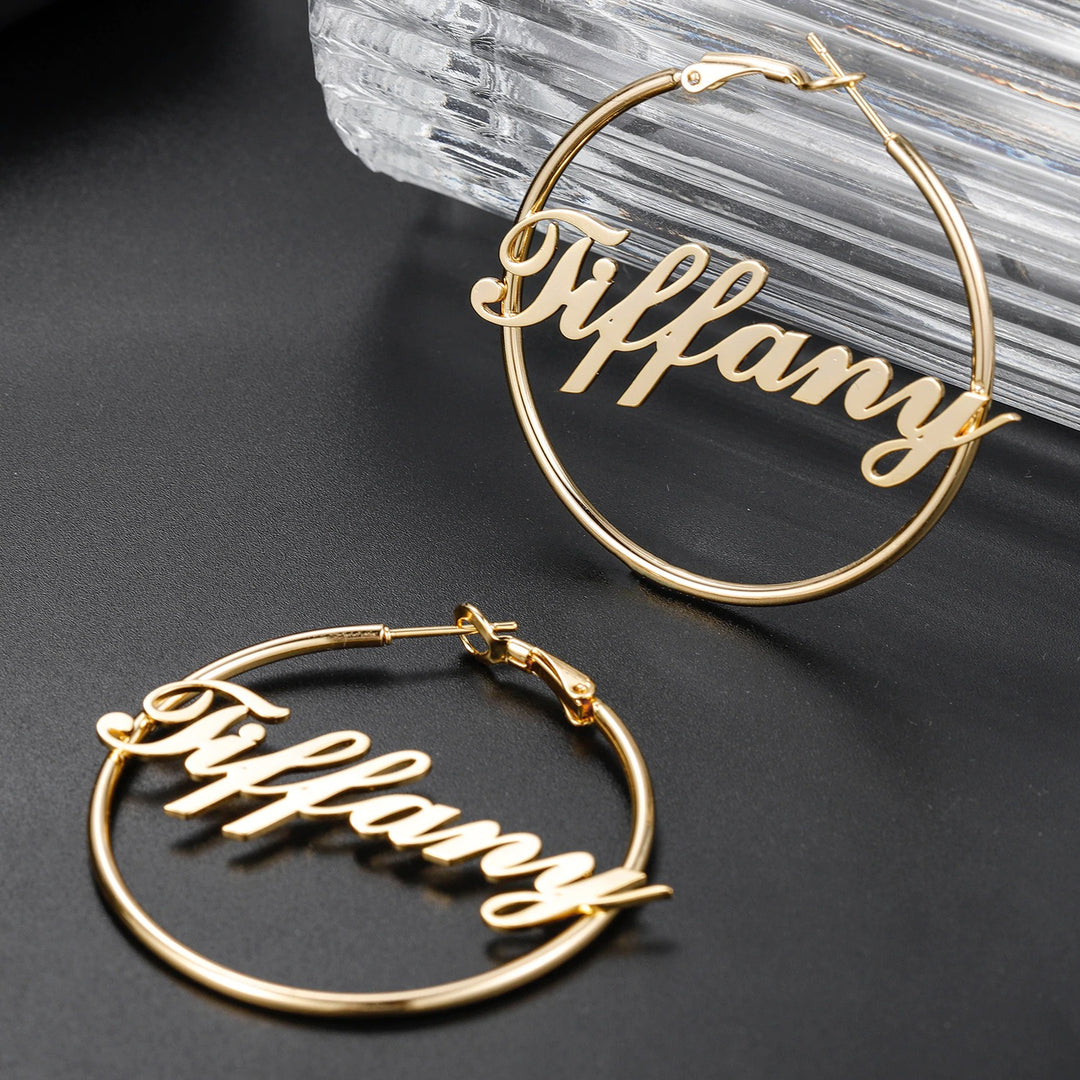 Personalized Hoop Name Earrings - ClickNShopGoods