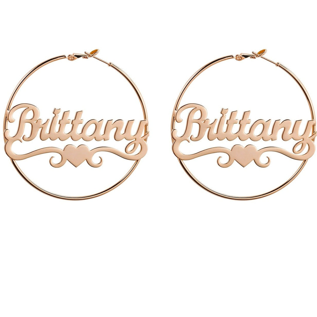 Custom Name Circle Earring - ClickNShopGoods