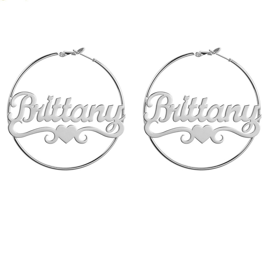 Custom Name Circle Earring - ClickNShopGoods