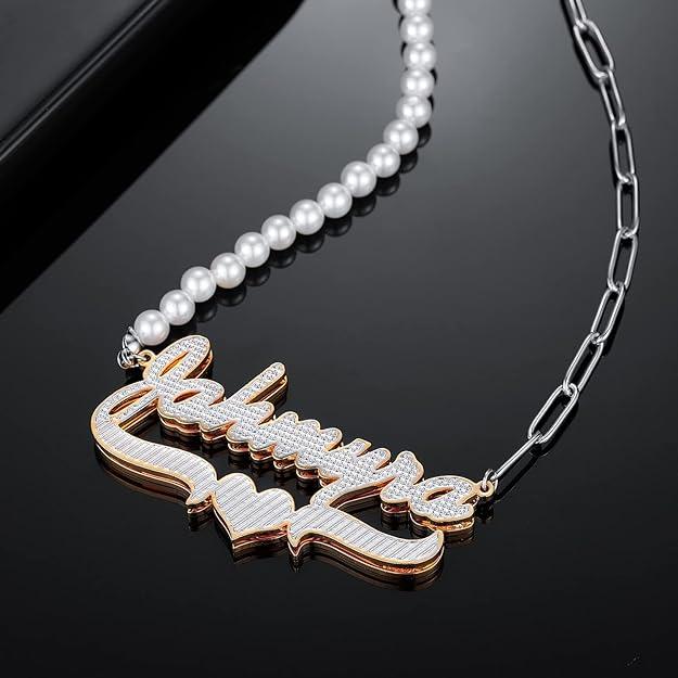 a necklace with a name on it