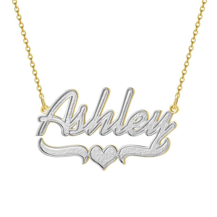 a necklace with the word ashley on it